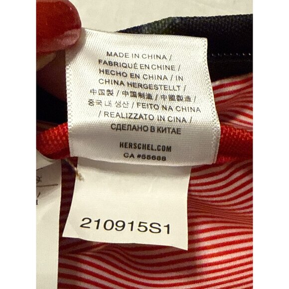 Herschel Supply Co. Classic Mini Black Backpack Iris Watercolor Flower Print NWO - Picture 8 of 12